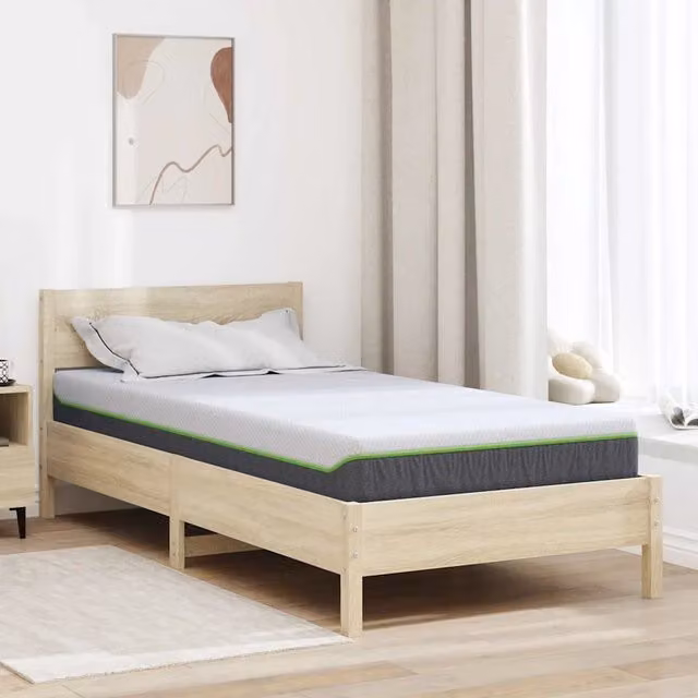 Materasso Ibrido vidaXL Bianco e Grigio L: 90 cm, P: 190 cm