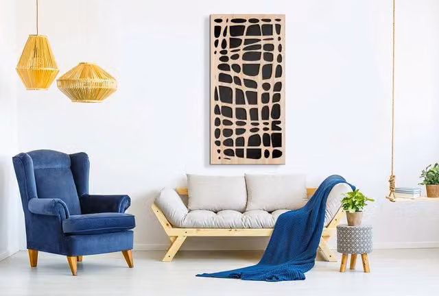 Quadro arredo moderno Signorbit Abstract in legno e PVC multicolore L: 70 cm, H: 140 cm
