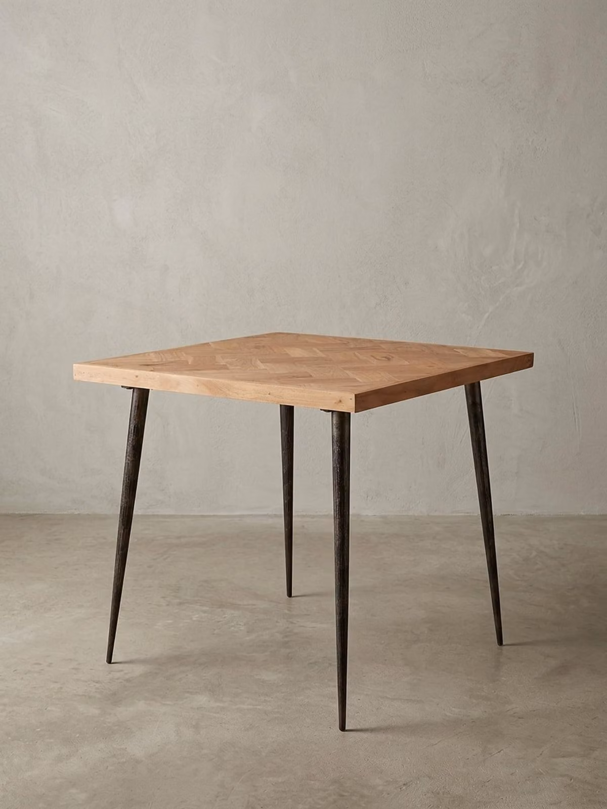 Tavolo da pranzo 80x76x80 cm in legno massello di acacia / metallo industriale, tavolo da pranzo piccolo in legno massello, tavolo da cucina in legno, tavolo da pranzo piccolo in legno, tavolo quadrato in legno massello