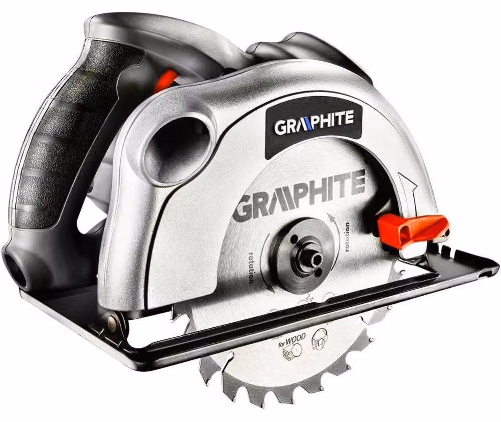 GRAPHITE Sega circolare 1200W, lama 185 x 20 mm, custodia
