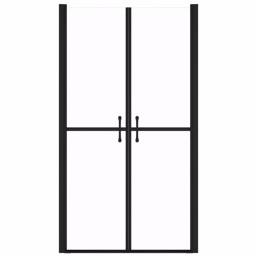 Porta doccia rettangolare in vetro trasparente con profili neri, larghezza regolabile da 93 a 96 cm, altezza 190 cm – 2