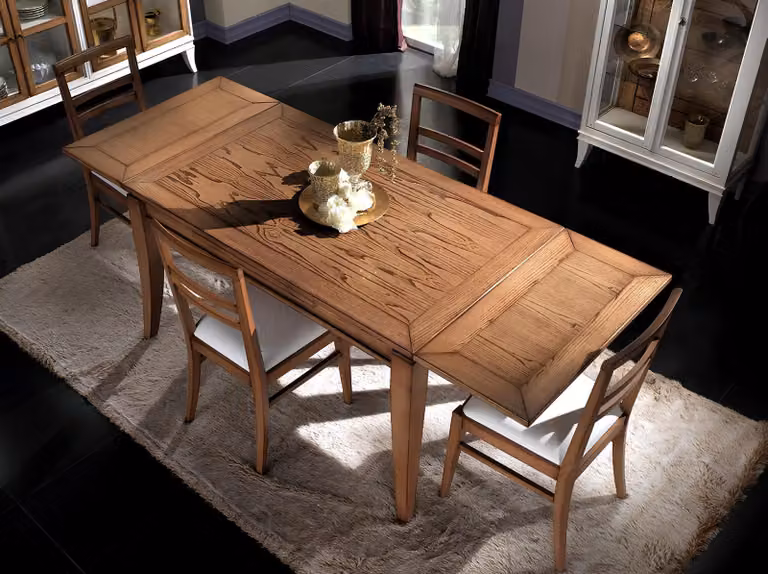 Naturholz Esstisch Tisch Design Modernes Esszimmer Schiebetisch