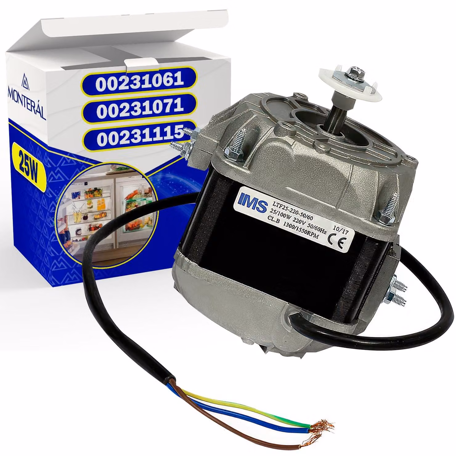 Ventilatore motore da 25 W, 230 V, per frigoriferi e congelatori