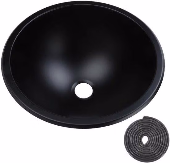 Lavello per lavastoviglie in acciaio inossidabile - Ø 260 x 130 mm - Unica vasca - Scarico da 40 mm - Ideale per il campeggio - Facile da pulire - Lavello