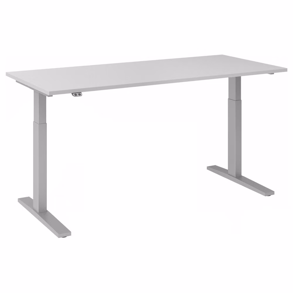 Scrivania regolabile in altezza XMKA | 2 motori | 120-180 cm | elettrica | grigia, colore telaio:argento, dimensioni piano d'appoggio:180 x 80 cm