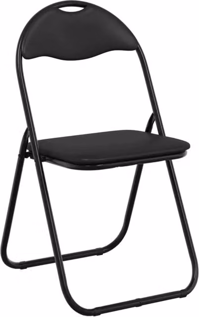 Sedia pieghevole 8 pz | Sedie da cucina Nero 48 x 43,5 x 81 cm Pelle Sintetica