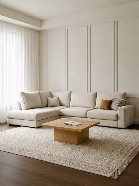 Divano angolare sinistro Orson Kenay Home 5 posti beige L: 299 cm