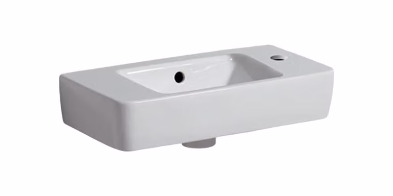 Geberit Renova Nr.1 Comprimo Nouveau lave-mains, 50x25cm, avec trou pour robinetterie à droite, 276150000, 276150000