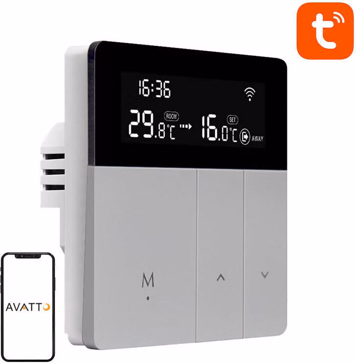 Avatto Wt50 3A Wifi Tuya Termostato intelligente per caldaia acqua calda