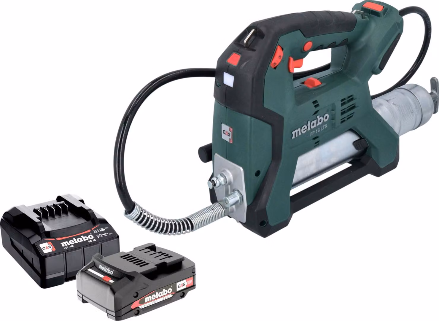 Metabo FP 18 LTX Pompa per grasso a batteria 18 V 690 bar + 1x batteria 2,0 Ah + caricabatteria