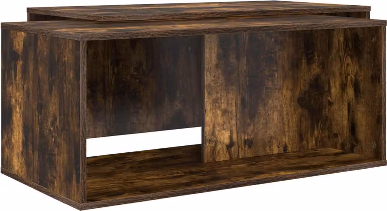 Set di Tavolini da Caffè 2 pcs Rovere fumé Legno multistrato