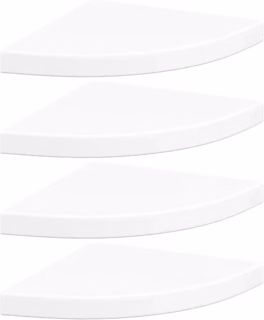 Set di 4 Scaffali Angolari da Parete DESIGN IN Bianchi in MDF, L/P/H: 35 x 35 x 3,8 cm