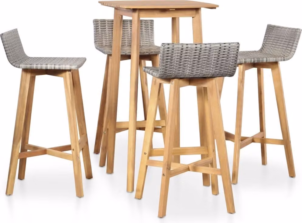 Maison Exclusive - Set da pranzo da giardino in legno massello di acacia, 5 pezzi