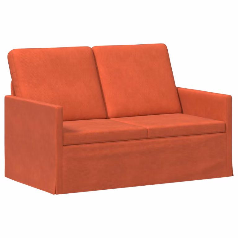 vidaXL Divano a 2 posti moderno in tessuto Rosso Arancio L: 130 cm, P: 81 cm, H: 82 cm