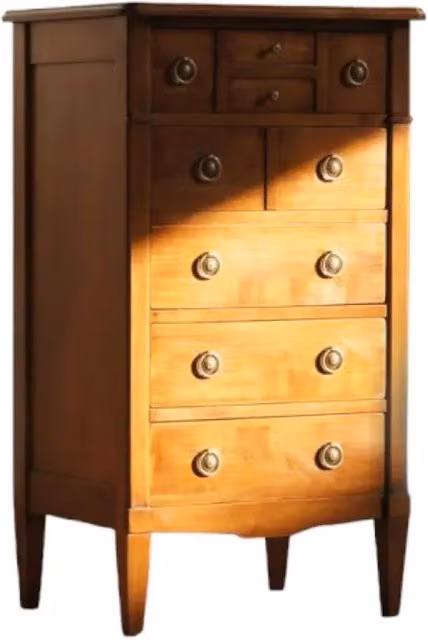 Cassettiera classica in legno con 5 cassetti Mobili 2G colore marrone L: 59 cm, P: 43 cm, H: 103 cm – 1
