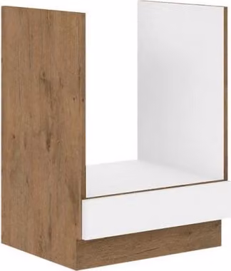 Mobile da cucina per forno da incasso 60 cm ZHILAN - rovere lancelot / bianco lucido