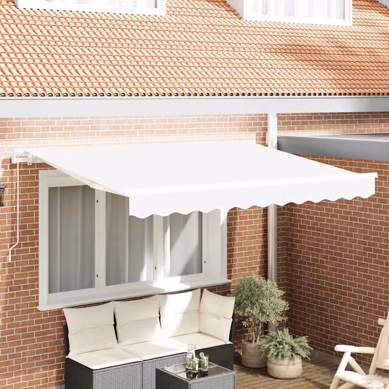 Telo di ricambio per tenda da sole vidaXL in poliestere, Bianco, 3,5 x 2,5 m
