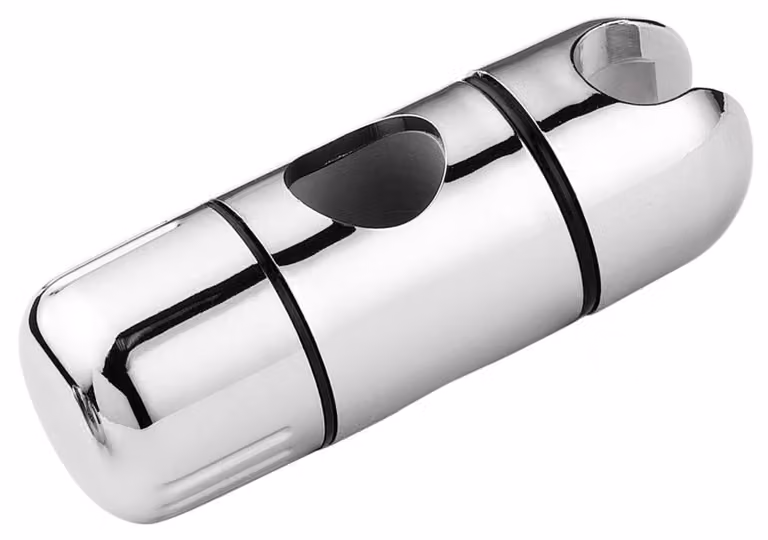 Schläfer 8126015 I Saliscendi Doccia, Supporto Soffione Doccia in Abs, Staffa Doccia Regolabile e Ruotabile 360°, Supporto Centrale Scorrevole per Tubo Ø25mm