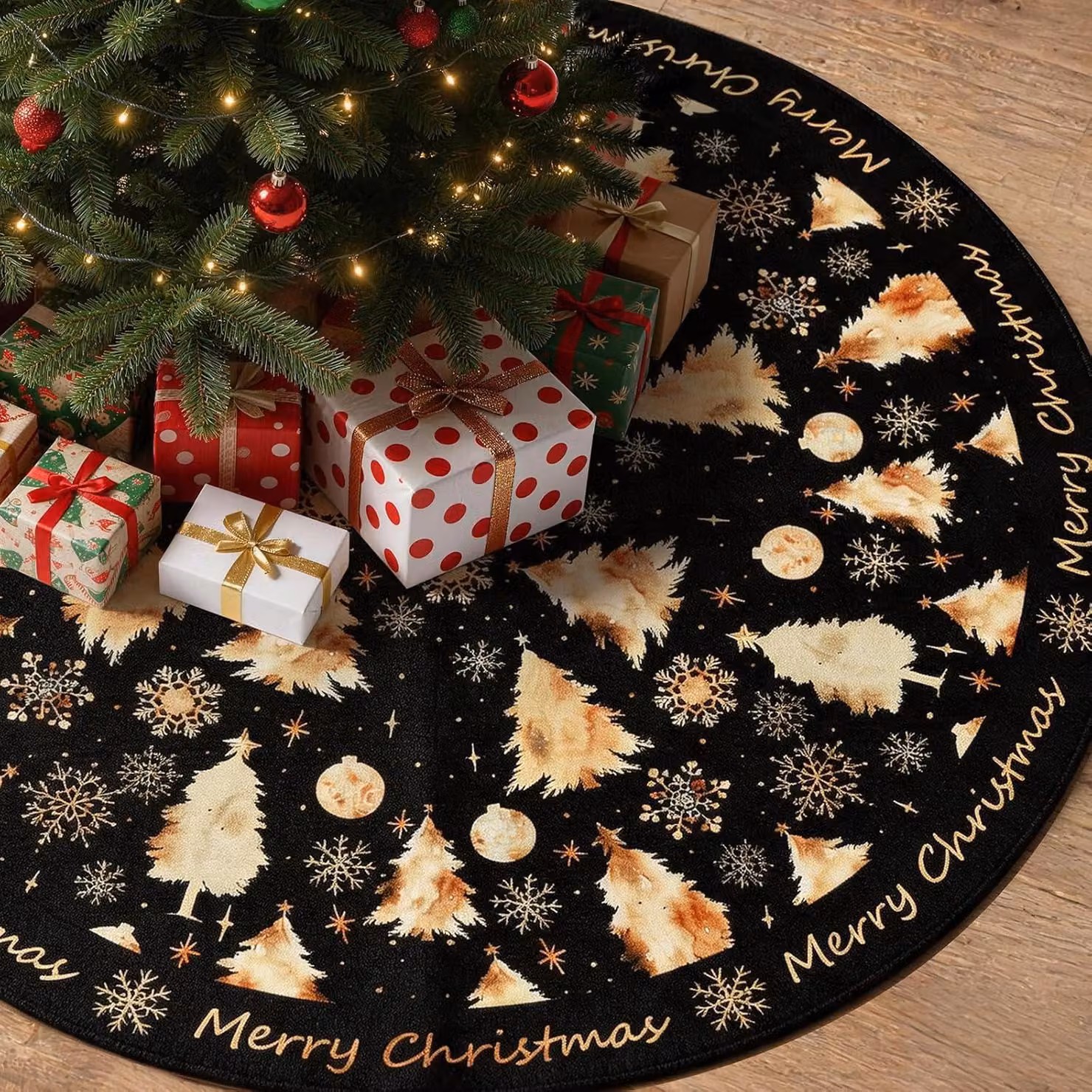 Copri albero di Natale, morbido e resistente, diametro 100 cm, ideale per la decorazione natalizia