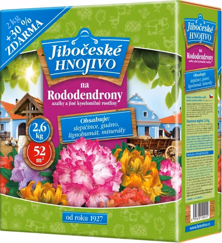 Concime JIHOČESKÉ per rododendri 2kg + 30% GRATIS