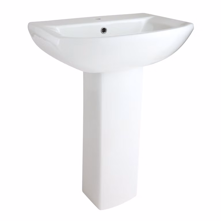 Lavabo su Colonna Moderno da 600mm - (1 foro per Rubinetteria)