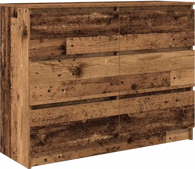 Credenza Legno Antico 100x35x76 cm in Legno Multistrato