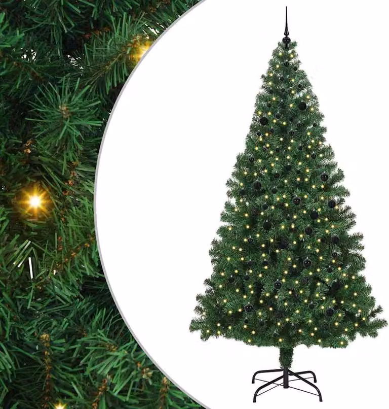 Albero di Natale artificiale con 300 LED Verde 240 cm