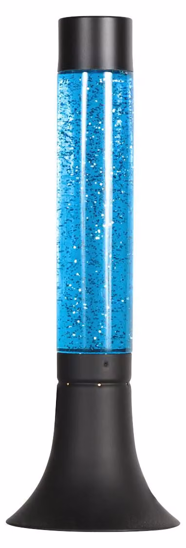 Lampada da tavolo - blu nero - Volcan - vetro metallo - Ø 14cm - E14 - 4188ZW - Mexlite