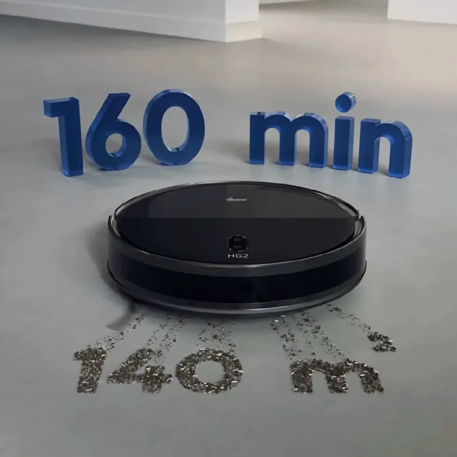 Robot Aspirapolvere Lavapavimenti Hoover HG2 Hydro Turbo Slim Black con Navigazione Laser e Controllo via App WiFi – 3