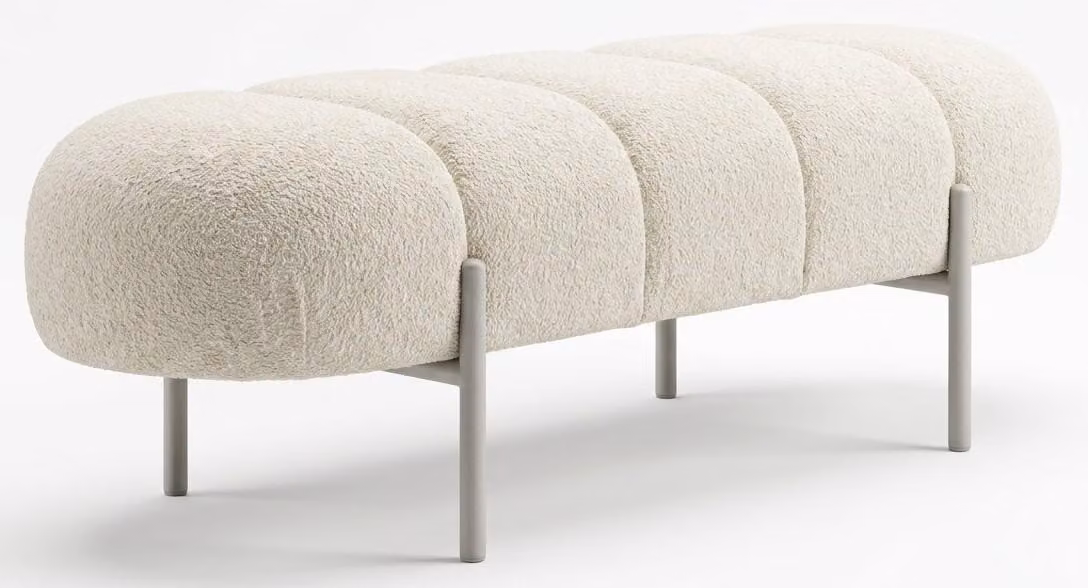 Camera da letto moderna, beige, confortevole, pratica