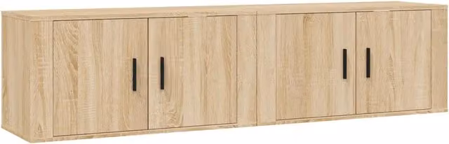 Mobili Porta TV a Parete 2 pz | Armadietto TV | Mobile Porta TV Rovere Sonoma 80x34,5x40 cm