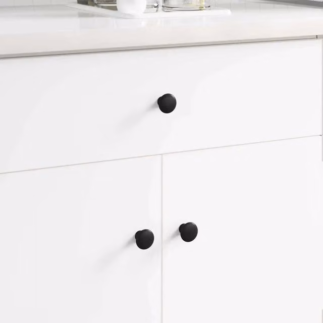 Pomello vidaXL in alluminio nero opaco Ø30 mm