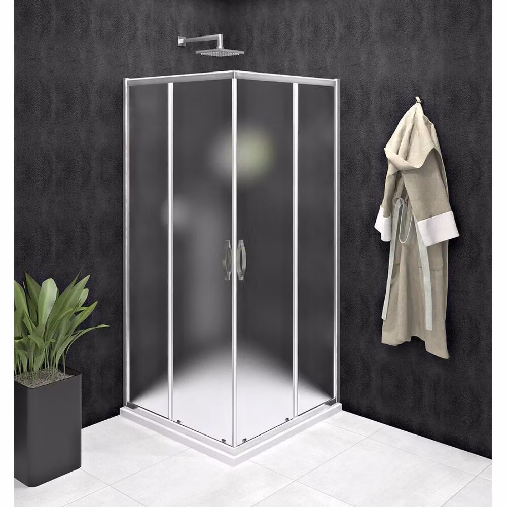 SIGMA SIMPLY Cabina doccia angolare 800x800 mm, ingresso ad angolo, vetro mattone