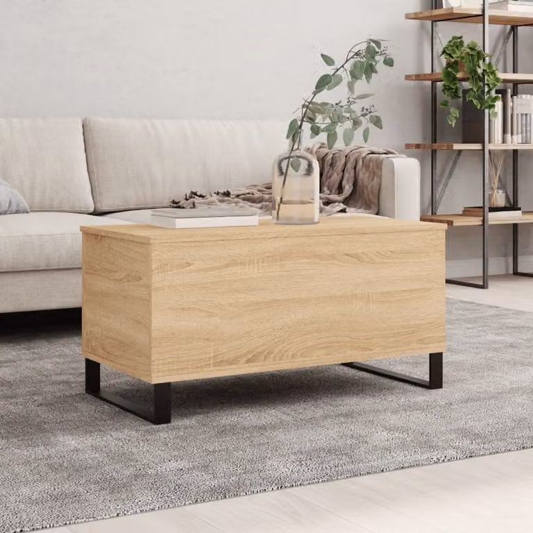 Maison Exclusive - Tavolino Sonoma in rovere 90x44,5x45 cm Materiale ligneo