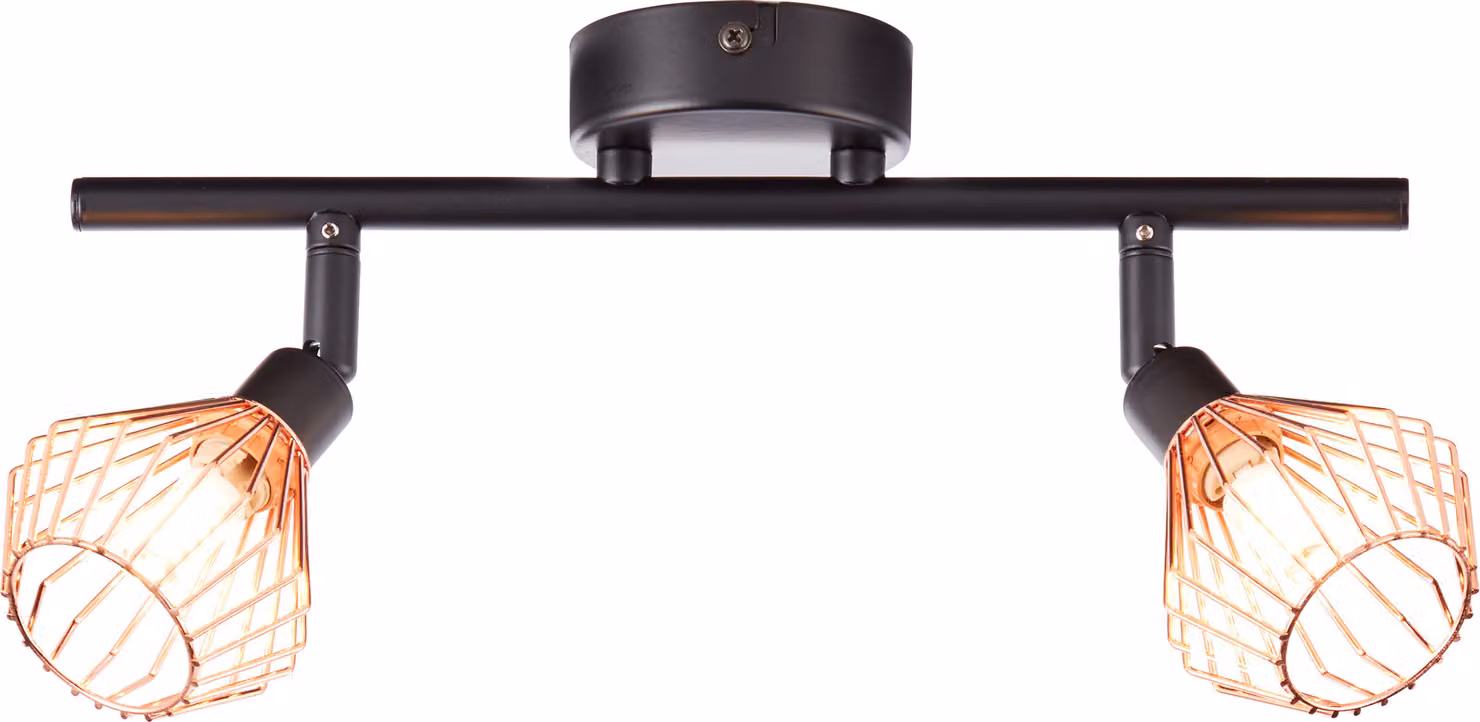 Coperchio lampada luci nero Kufper spot 2 fiamme lampada luce 21013/76 Brilliant