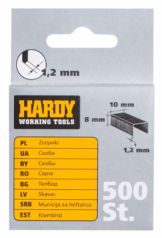 Graffette Hardex, 8x10x1,2 mm [500 pezzi]