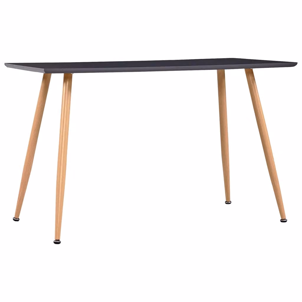 Tavolo da pranzo grigio e rovere 120×60×74 cm MDF
