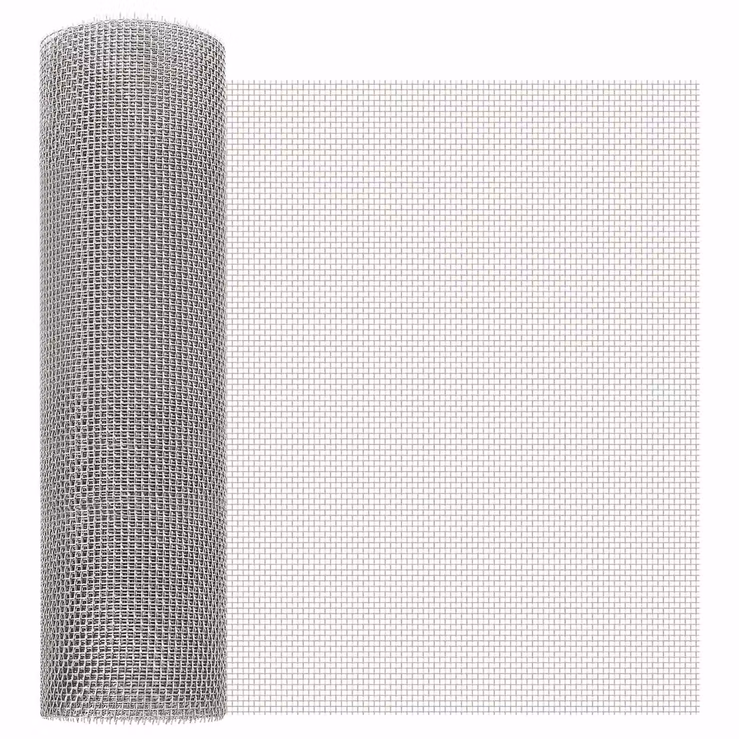 Rete per schermatura vidaXL in acciaio inossidabile Argento L: 500 cm, H: 40 cm