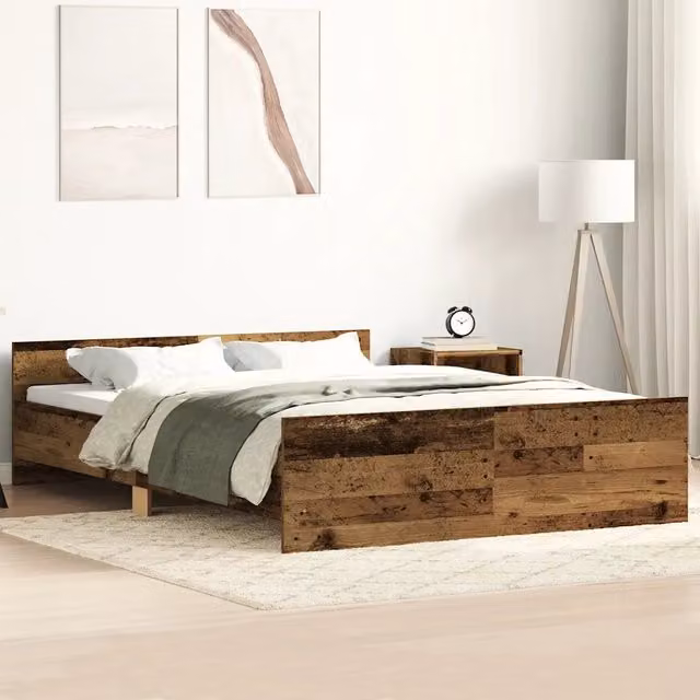 Giroletto vidaXL in legno color marrone con doghe piatte fisse L/P: 140 x 200 cm – 1