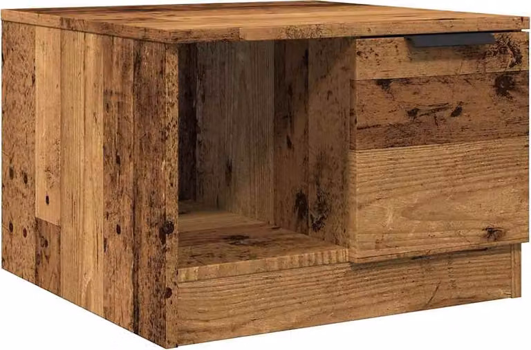 Tavolino da Salotto Legno Antico 50x50x36 cm Legno Multistrato