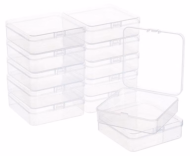 12 contenitori mini - Scatole di plastica trasparente - CON-CN0001-41-EU21