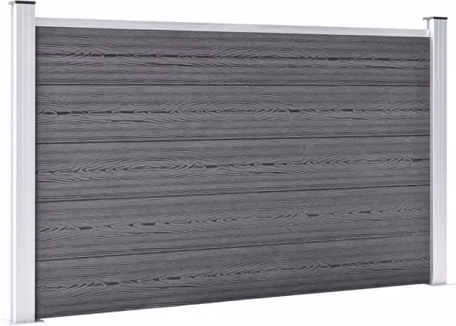 Recinzione da Giardino in WPC 526x106 cm Grigia 3053248