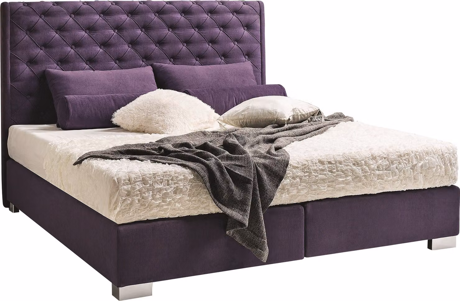 Design Polster Bett Betten Leder Doppel Hotel Ehe Schlafzimmer Boxspring Box