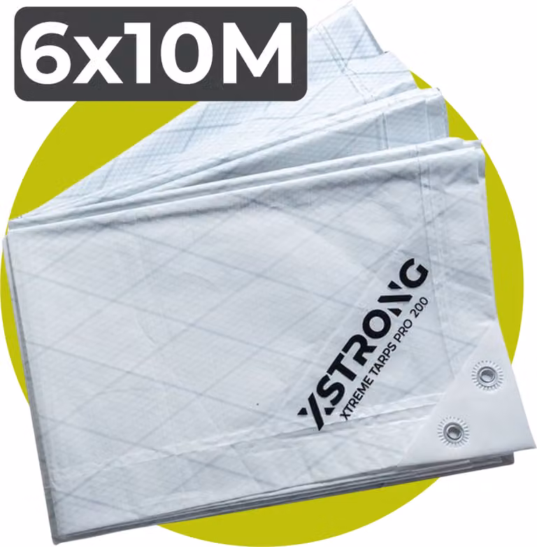 Telone Xstrong Pro 200 6x10 bianco Impermeabile Super resistente con occhielli