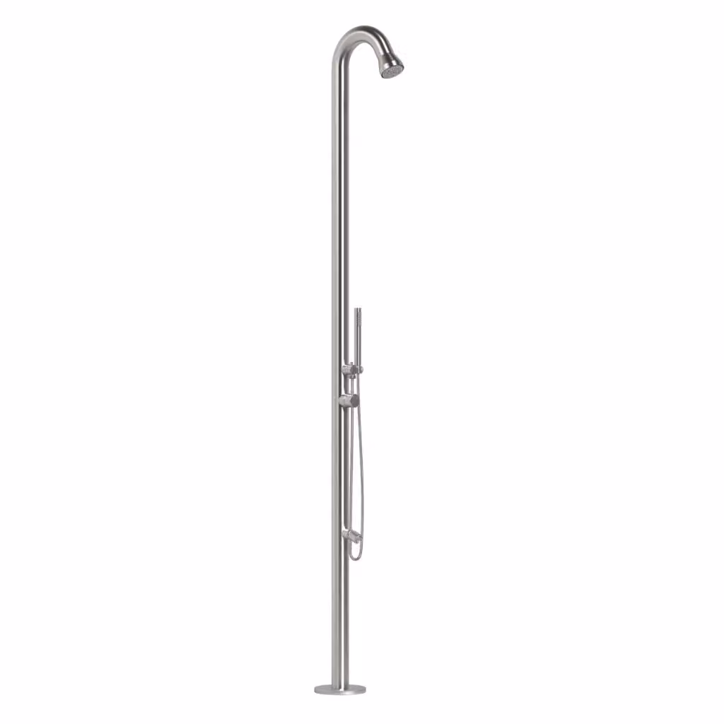 Doccia da piscina per esterno MPC Modello MX1003-INOX in acciaio inox 316L colore argento resistente a corrosione e salsedine – 2