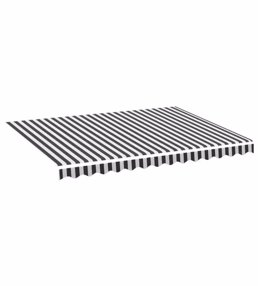Tessuto di ricambio per tenda da sole vidaXL in poliestere, Antracite e Bianco, L: 330 cm, P: 245 cm – 2