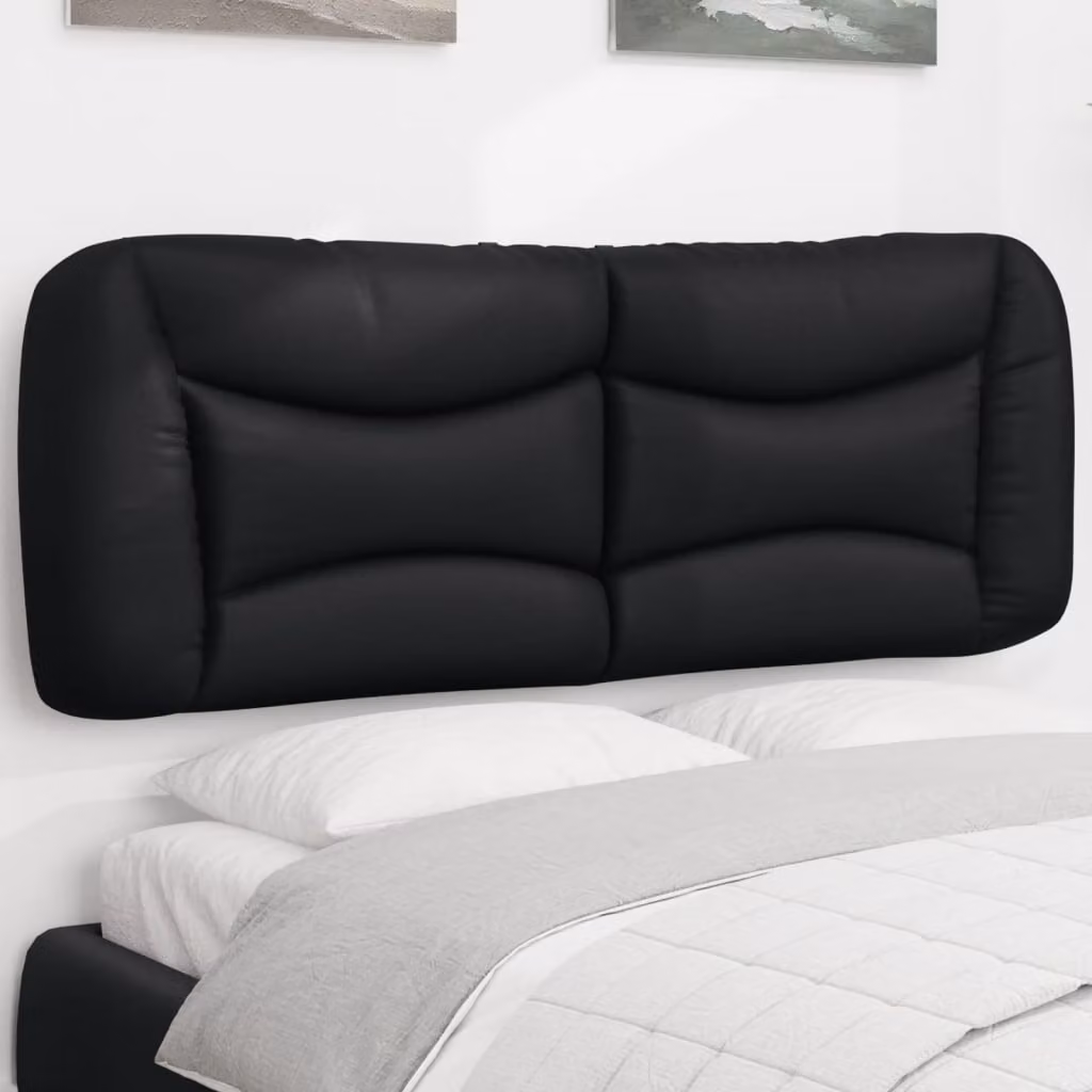 Cuscino testiera vidaXL in similpelle nera, Larghezza: 135 cm