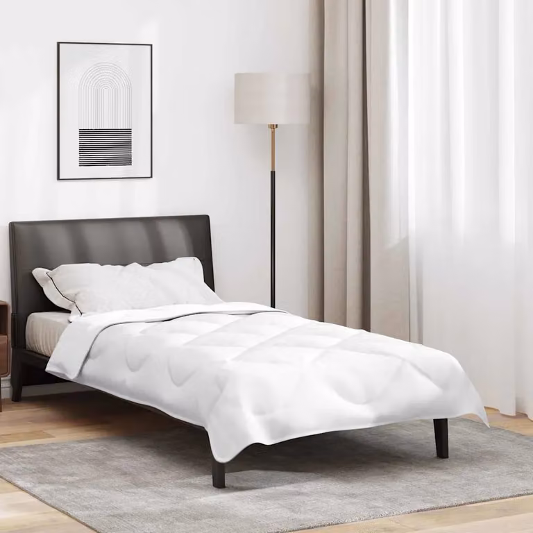vidaXL Piumone 2-in-1 per quattro stagioni in microfibra bianco L: 220 cm, P: 155 cm, H: 10 cm