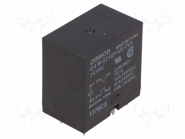 1 relè: elettromagnetico. Bobina: 24 VDC. Serie: G4W. Modello: G4W-2212P-US-TV5. 24 VDC. El