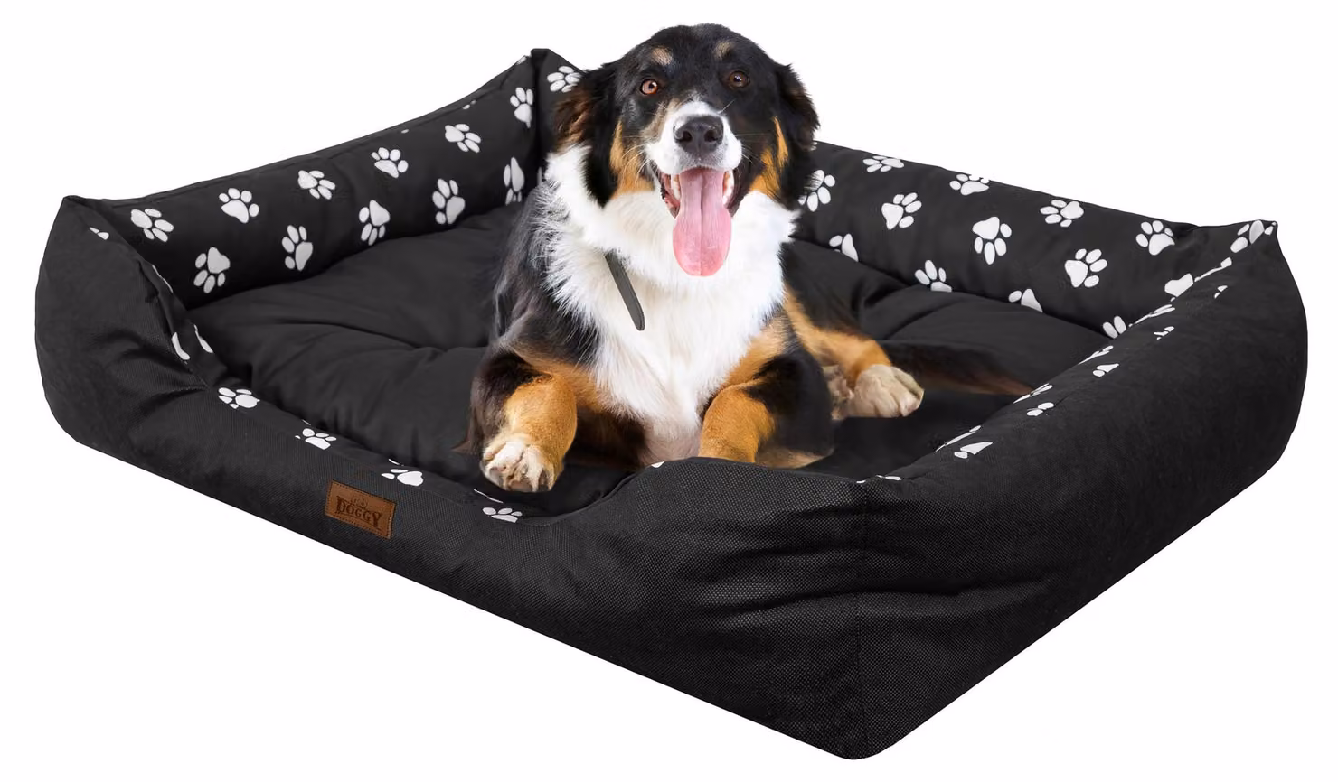 Cuccia per cani, dimensioni S, 67x54 cm, colore nero, impermeabile, con materasso estraibile